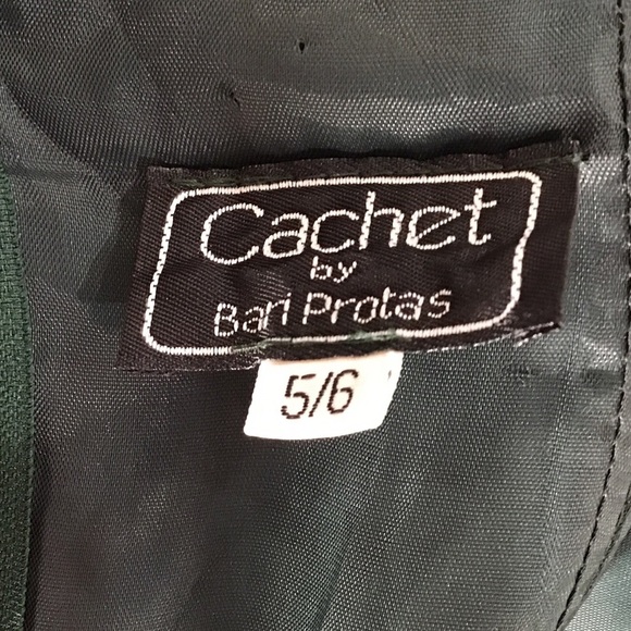 Chalet By Bari Protas Vintage Green Lace Dress Size 5/6 - Picture 3 of 16